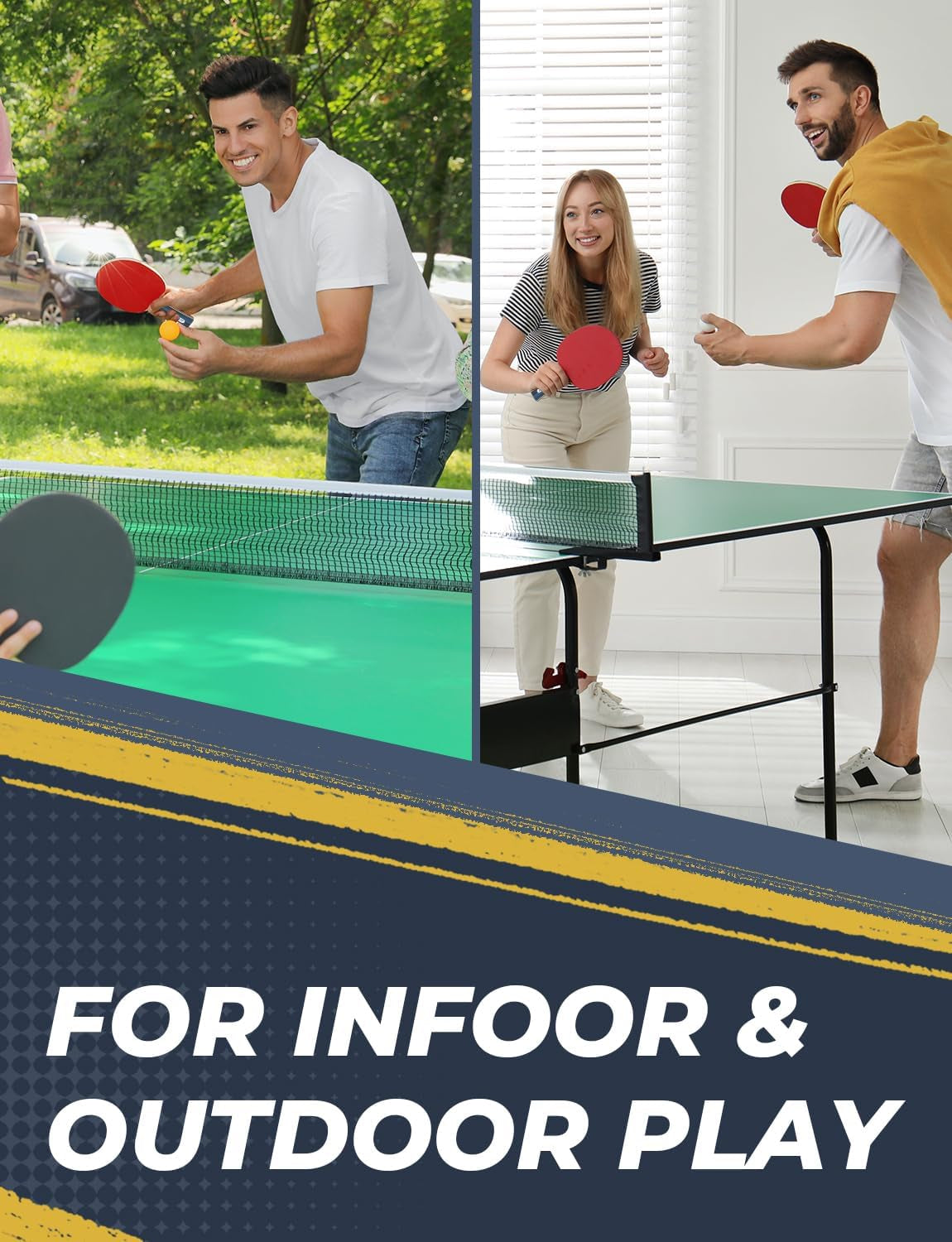 Ping Pong Paddles Set Table Tennis Rackets with Balls and Storage Case, 2/4 Premium Ping Pong Rackets for Indoor Outdoor