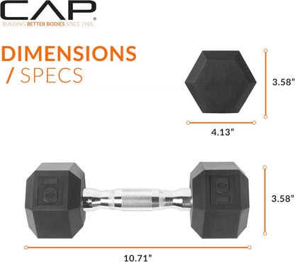 Coated Hex Dumbbell Weight - Pairs | Multiple Options